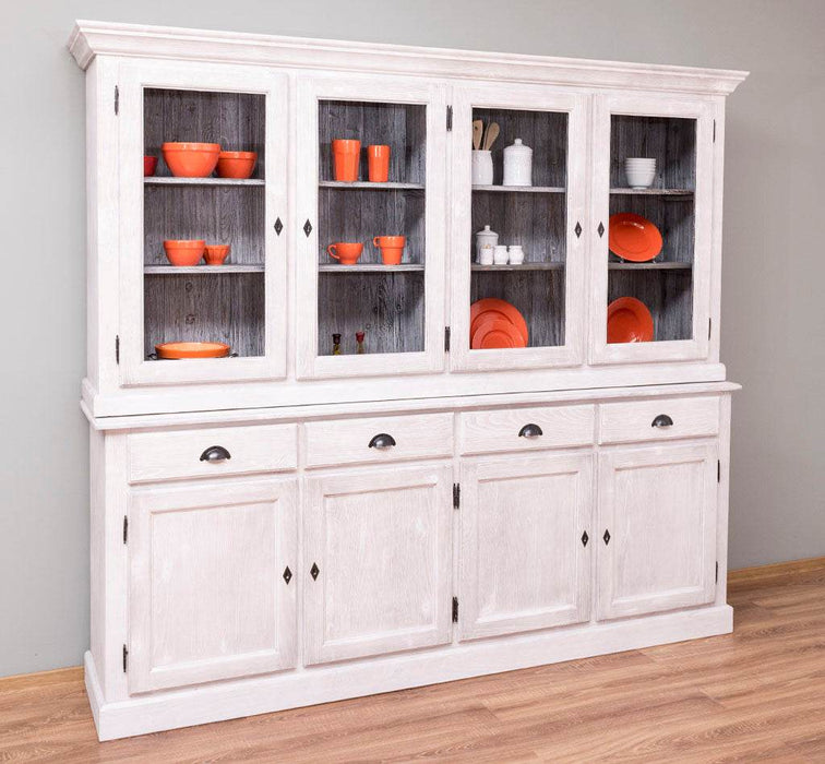 Esszimmerschrank aus Massivholz | Geschirrschrank | 2-teilig | 4 Elemente -