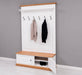 Garderobe aus Massivholz mit 6 Haken und 2 Staufächern - Eichenbank -