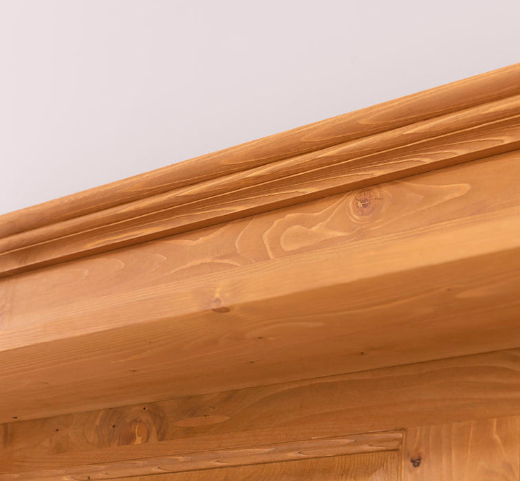 Garderobe aus Massivholz mit 6 Haken und 2 Staufächern - Holzkontrast