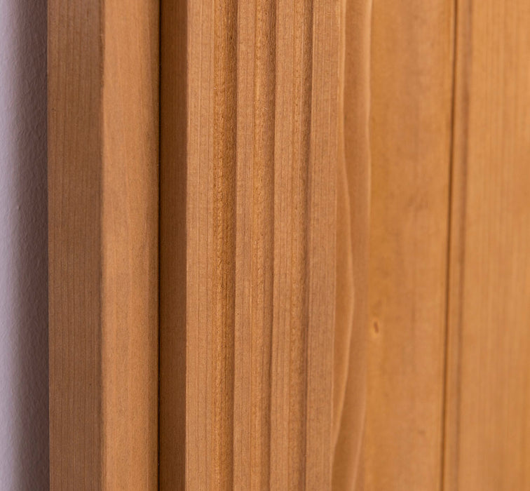 Garderobe aus Massivholz mit 6 Haken und 2 Staufächern - Holzkontrast