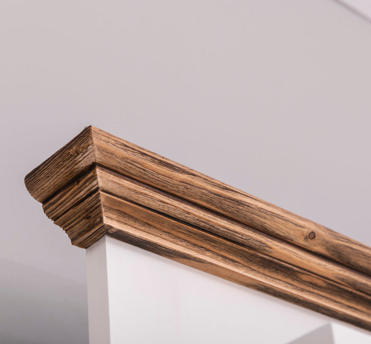 Garderobe aus Massivholz mit 6 Haken und 2 Staufächern - Holzkontrast