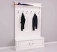 Garderobe aus Massivholz mit 6 Haken und 2 Staufächern unifarben -