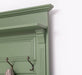 Garderobe aus Massivholz mit 6 Haken und 2 Staufächern unifarben -