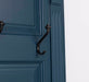 Garderobe aus Massivholz mit 6 Haken und 2 Staufächern unifarben -