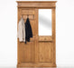 Garderobe aus Massivholz mit Spiegel und Ablage -