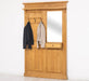 Garderobe aus Massivholz mit Spiegel und Ablage -