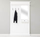Garderobe aus Massivholz mit Spiegel und Ablage -