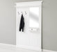 Garderobe aus Massivholz mit Spiegel und Ablage -