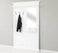 Garderobe aus Massivholz mit Spiegel und Ablage -