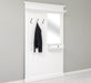 Garderobe aus Massivholz mit Spiegel und Ablage -