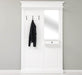 Garderobe aus Massivholz mit Spiegel und Ablage -