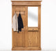 Garderobe aus Massivholz mit Spiegel und Ablage -