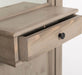 Garderobe aus Massivholz mit Spiegel und Ablage -
