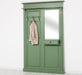 Garderobe aus Massivholz mit Spiegel und Ablage -