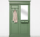 Garderobe aus Massivholz mit Spiegel und Ablage -