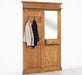 Garderobe aus Massivholz mit Spiegel und Ablage -
