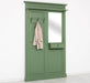 Garderobe aus Massivholz mit Spiegel und Ablage -