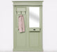 Garderobe aus Massivholz mit Spiegel und Ablage -