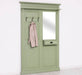 Garderobe aus Massivholz mit Spiegel und Ablage -