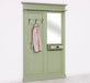 Garderobe aus Massivholz mit Spiegel und Ablage -