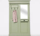 Garderobe aus Massivholz mit Spiegel und Ablage -
