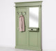 Garderobe aus Massivholz mit Spiegel und Ablage -