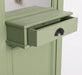 Garderobe aus Massivholz mit Spiegel und Ablage -