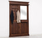 Garderobe aus Massivholz mit Spiegel und Ablage -
