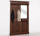 Garderobe aus Massivholz mit Spiegel und Ablage -