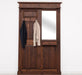 Garderobe aus Massivholz mit Spiegel und Ablage -