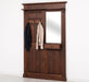 Garderobe aus Massivholz mit Spiegel und Ablage -