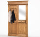 Garderobe aus Massivholz mit Spiegel und Ablage -