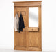 Garderobe aus Massivholz mit Spiegel und Ablage -