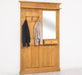 Garderobe aus Massivholz mit Spiegel und Ablage -