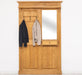 Garderobe aus Massivholz mit Spiegel und Ablage -