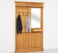 Garderobe aus Massivholz mit Spiegel und Ablage -