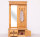 Garderobe aus Massivholz mit Spiegel und Staufächern -