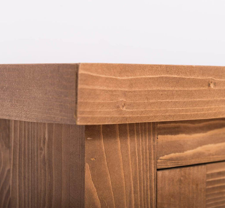 Geschirrschrank aus Massivholz - Hängeschrank mit 2 Türen - offene Mitte -