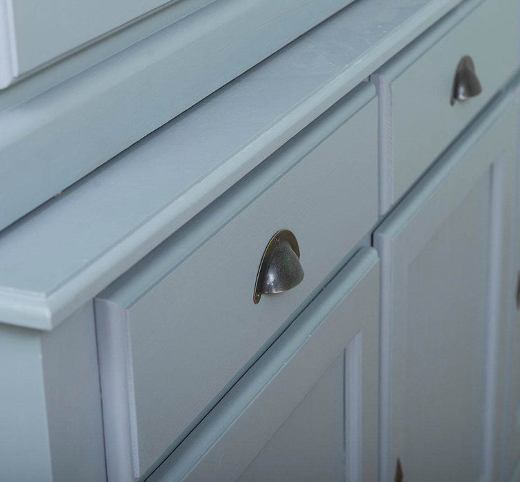 Geschirrschrank aus Massivholz | Vitrine | 2-teilig | 3 Elemente -