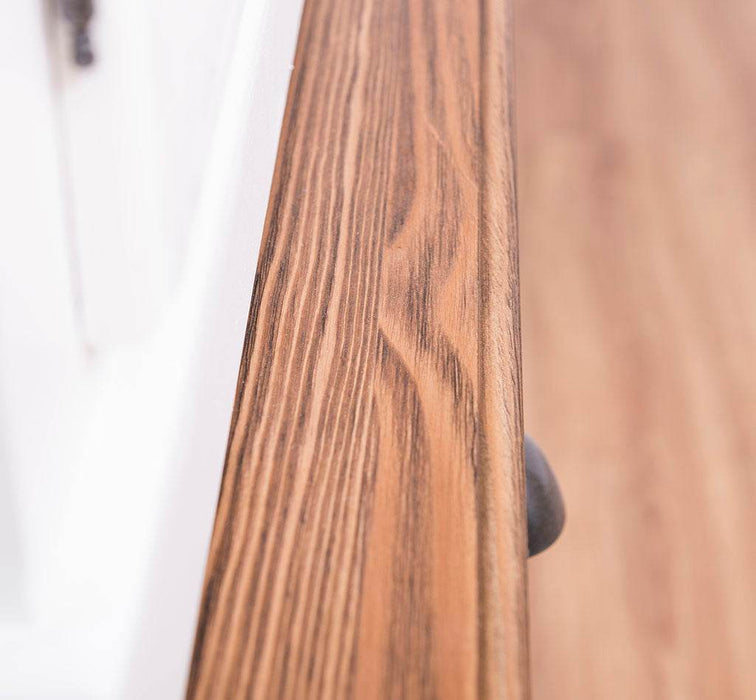 Geschirrschrank aus Massivholz | Vitrine | 2-teilig | 3 Elemente -