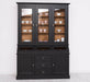 Geschirrschrank aus Massivholz mit Display | 2- teilig | Vitrinenschrank -