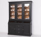Geschirrschrank aus Massivholz mit Display | 2- teilig | Vitrinenschrank -