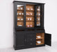 Geschirrschrank aus Massivholz mit Display | 2- teilig | Vitrinenschrank -