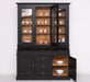 Geschirrschrank aus Massivholz mit Display | 2- teilig | Vitrinenschrank -