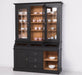 Geschirrschrank aus Massivholz mit Display | 2- teilig | Vitrinenschrank -