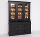 Geschirrschrank aus Massivholz mit Display | 2- teilig | Vitrinenschrank -