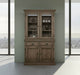 Geschirrvitrine aus Massivholz | 2 Schubladen | 4 Türen | 2- teilig -