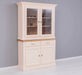 Geschirrvitrine aus Massivholz | 2 Schubladen | 4 Türen | 2- teilig -