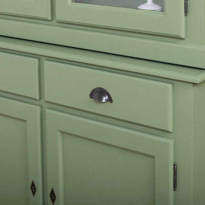 Geschirrvitrine aus Massivholz | 2 Schubladen | 4 Türen | 2- teilig -