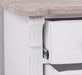 Geschwungene Kommode aus Massivholz im Landhausstil - Schwarz